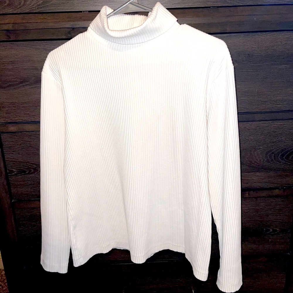 XL Fitted White Turtle neck by Express Tricot